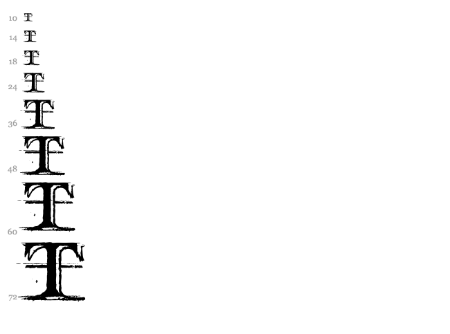 Handwriting Draft Shaded font waterfall
