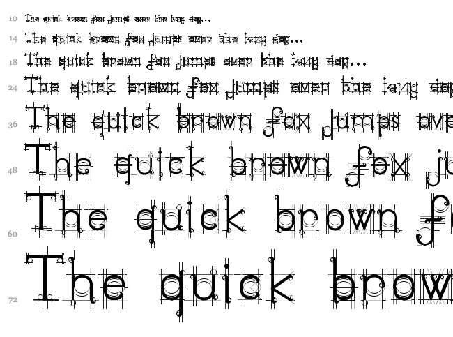 JB Etude font waterfall