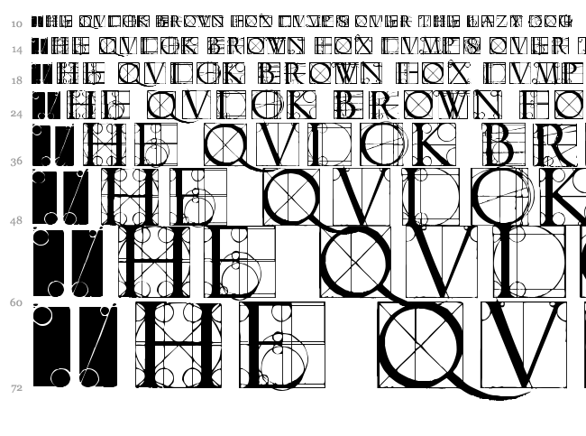 Neudoerffer Scribble Quality font waterfall