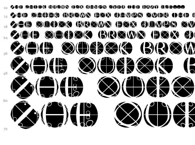 Rodau Buttons font waterfall