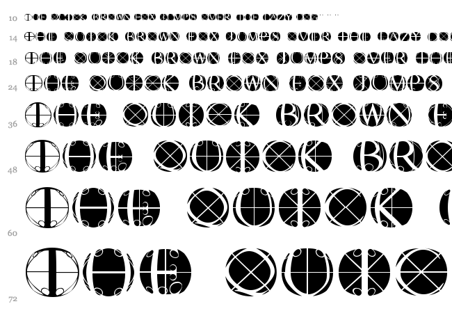 Rodgauer font waterfall