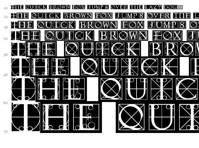 Rodgauer font waterfall