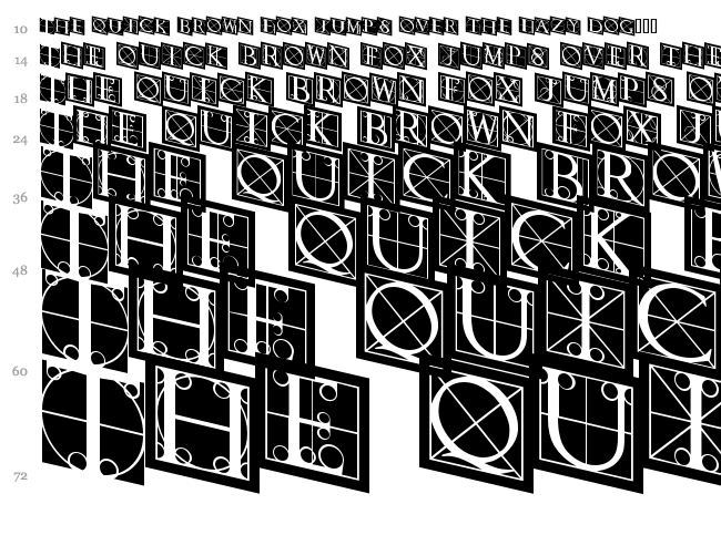 Rodgauer font waterfall