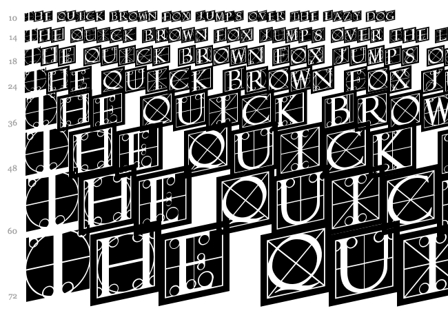 Rodgauer font waterfall