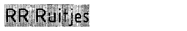 RR Ruitjes font