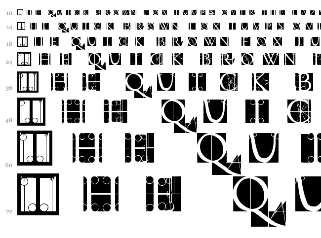 Torniello Initials font waterfall