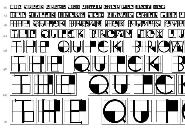 XperimentypoThree font waterfall