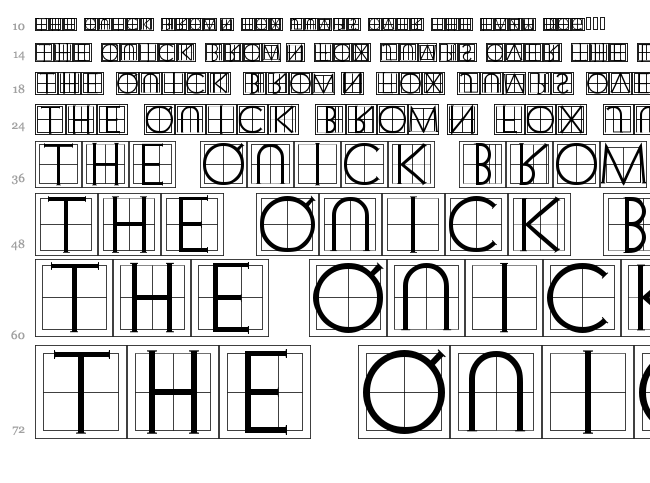 XperimentypoThree font waterfall