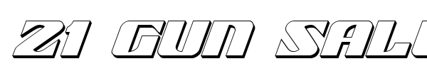21 Gun Salute font preview