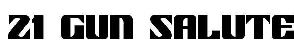21 Gun Salute font preview