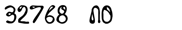 32768 NO font