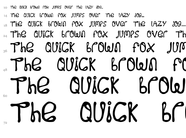 32768 NO font waterfall