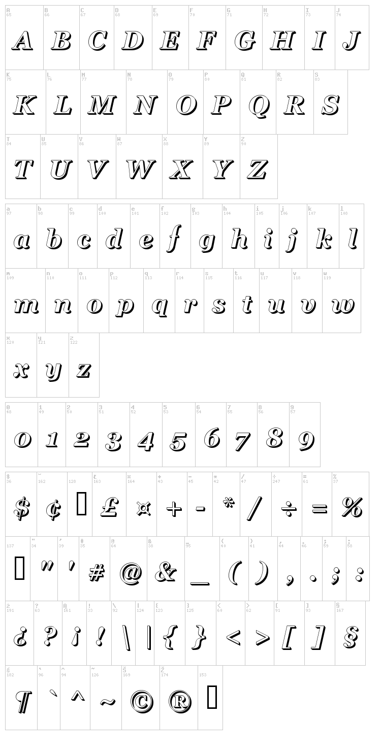 404error font map