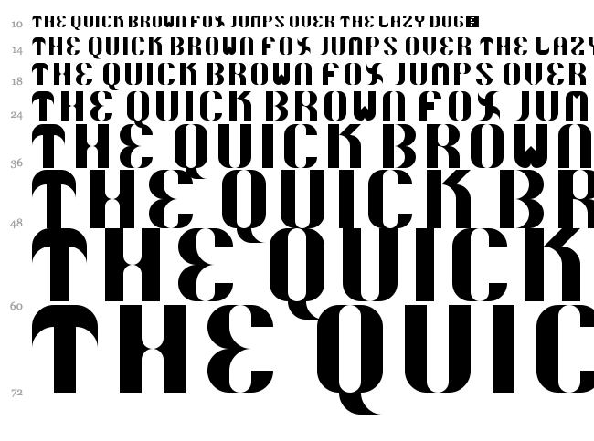 5 Curvo font waterfall