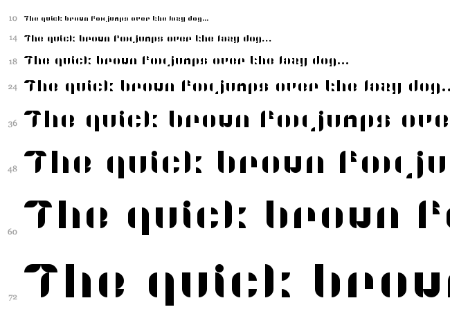 5 Structonix font waterfall