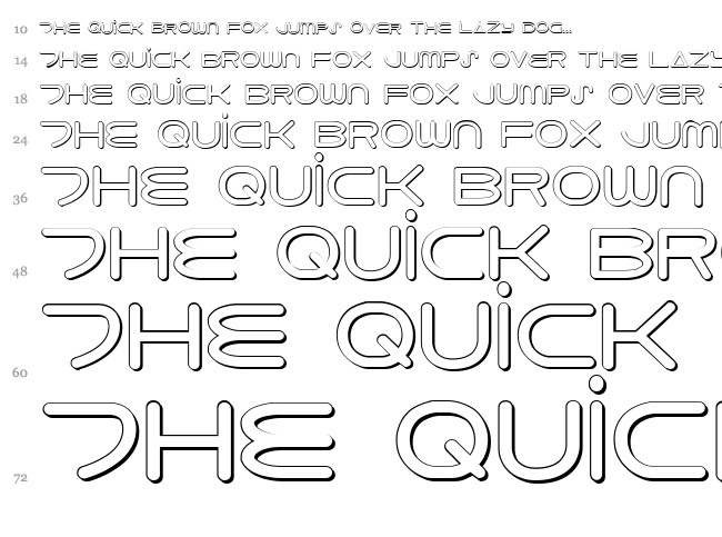 8th Element font waterfall