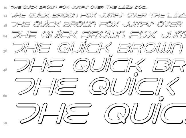 8th Element font waterfall