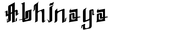 Abhinaya font