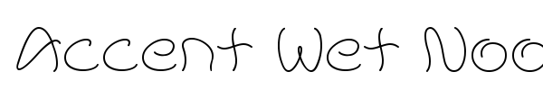Accent Wet Noodle font