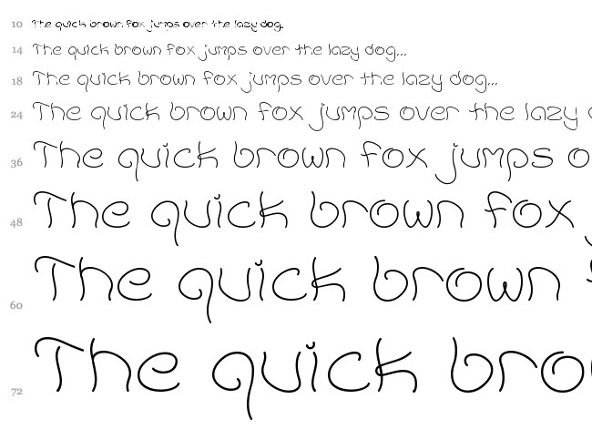Accent Wet Noodle font waterfall