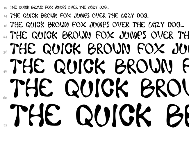 Ace Crickey font waterfall