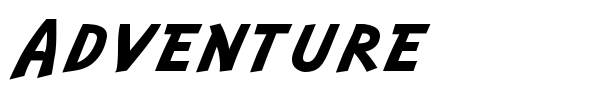 Adventure font