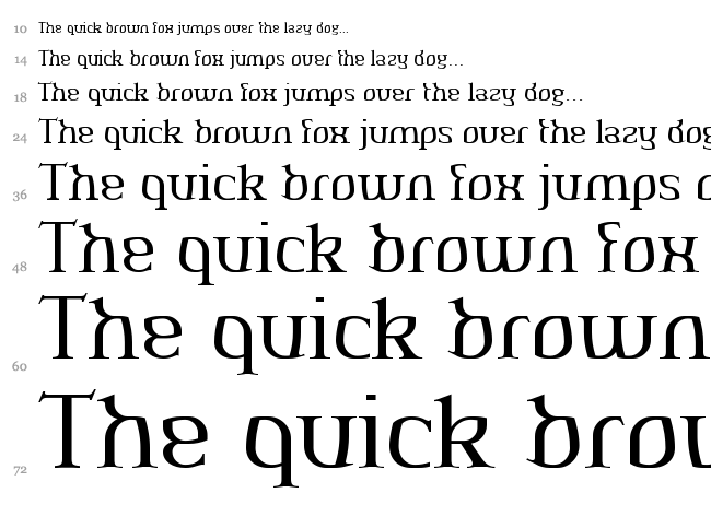 Aeshma Deava OldSerif font waterfall