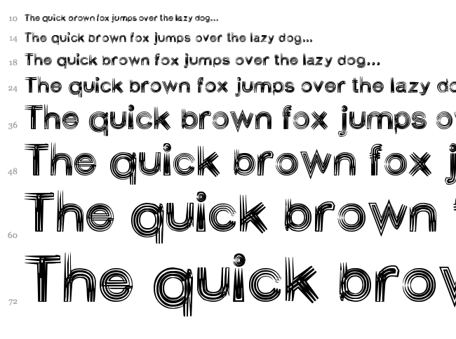 Aesthetica font waterfall