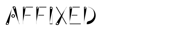 Affixed font