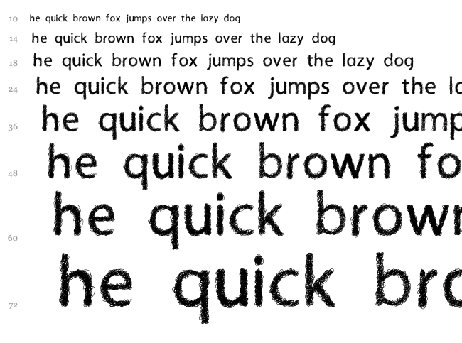 Afro font waterfall