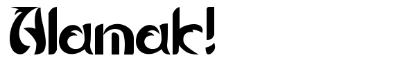 Alamak! font