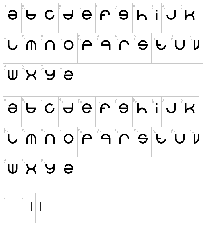 Alexey font map