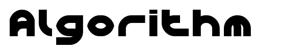Algorithm font