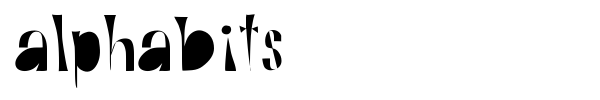 Alphabits font preview