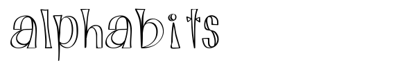 Alphabits font preview