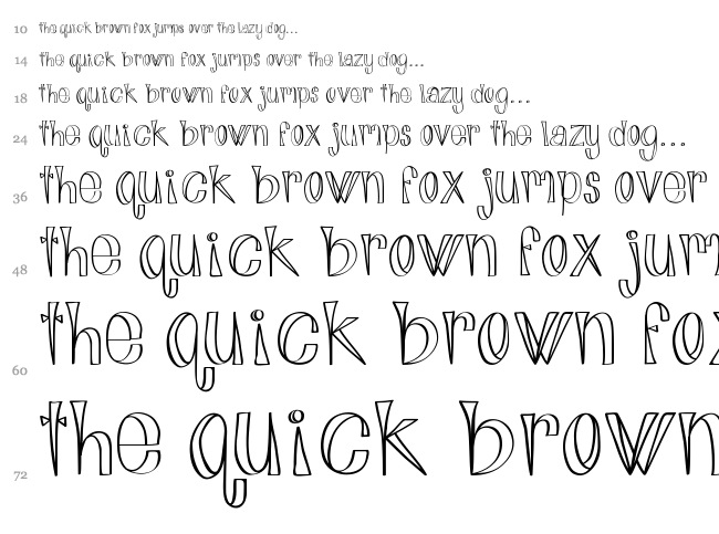 Alphabits font waterfall