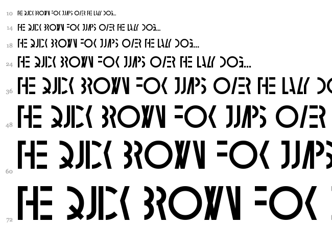 Ambidextrose font waterfall