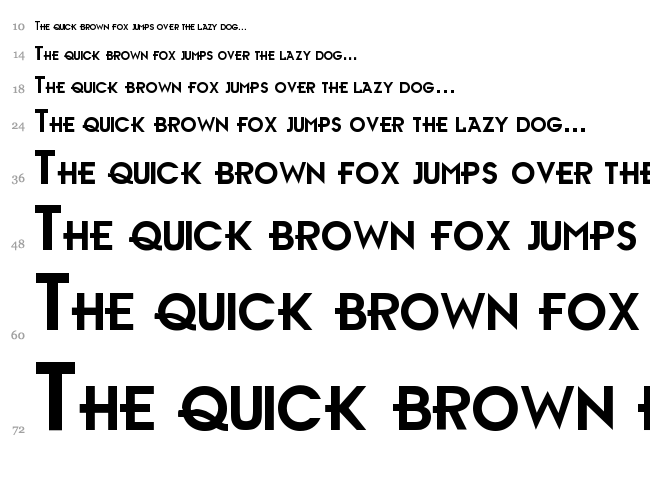 Ambient font waterfall