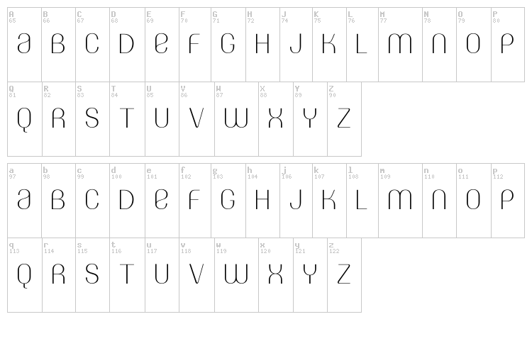 Amin Sina font map