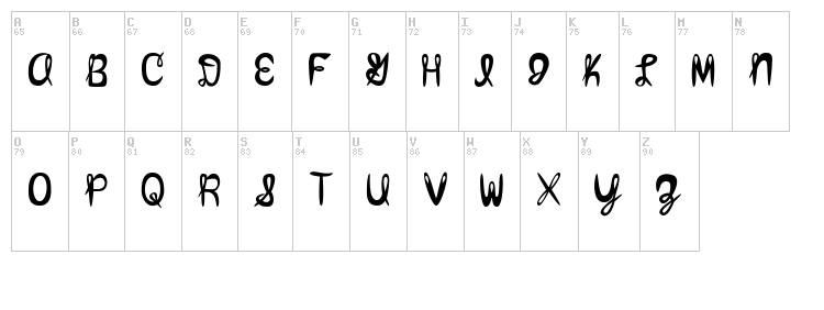 Amixmutt font map