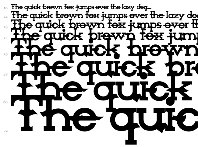 Amorphica font waterfall