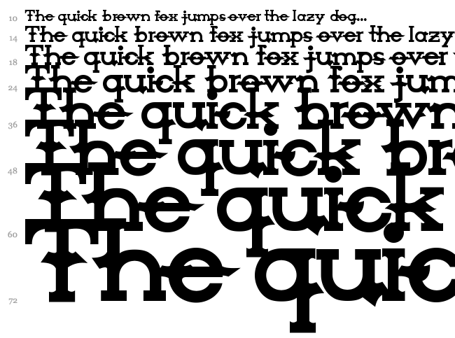 Amorphica font waterfall