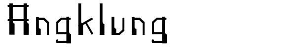 Angklung font