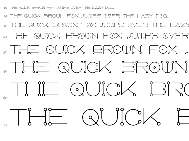 Anglo Celestial font waterfall
