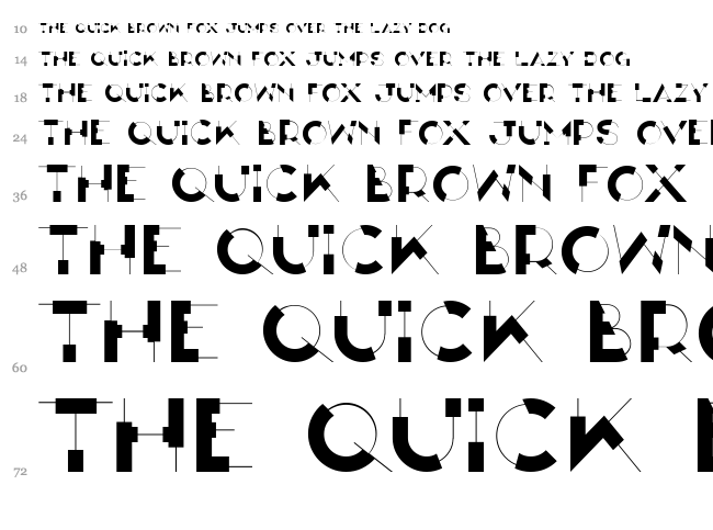 Anti Display font waterfall