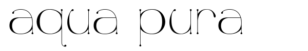 Aqua Pura font