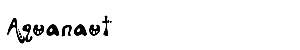 Aquanaut font