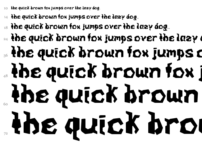 Arcade font waterfall