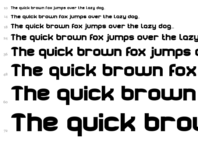 Architecture font waterfall