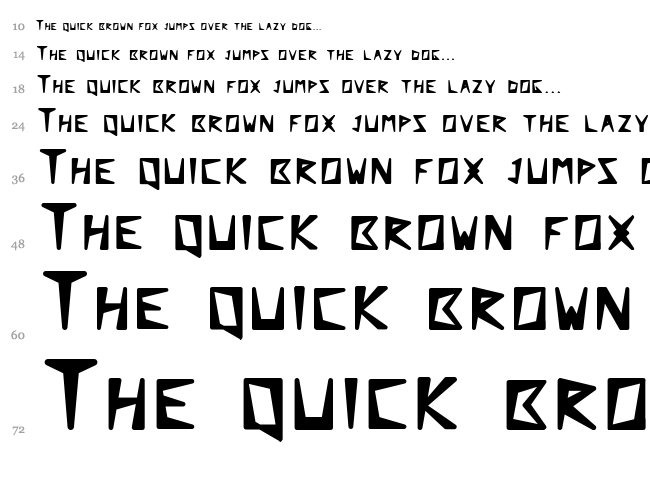 Arctic Explorer font waterfall
